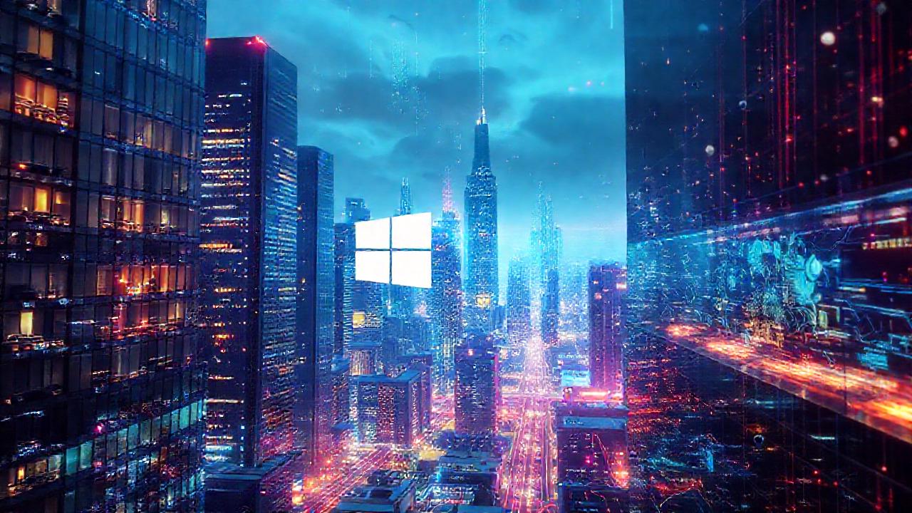 Ciudad futurista digitalmente vibrante y inteligente