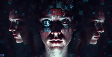 Arte digital inquietante y fragmentado