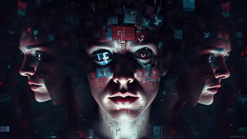 Arte digital inquietante y fragmentado