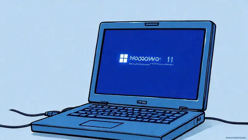 Una laptop antigua presenta un error técnico