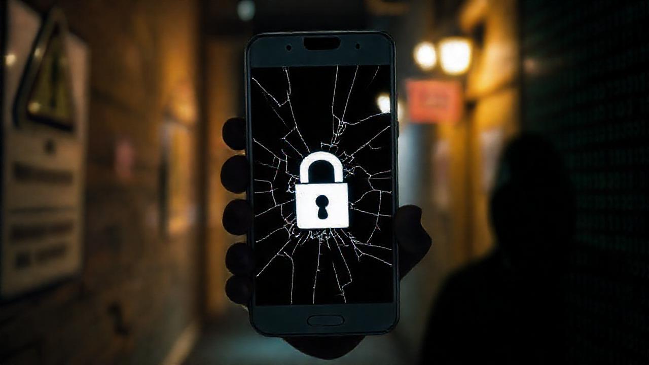 Un teléfono roto anuncia peligro digital