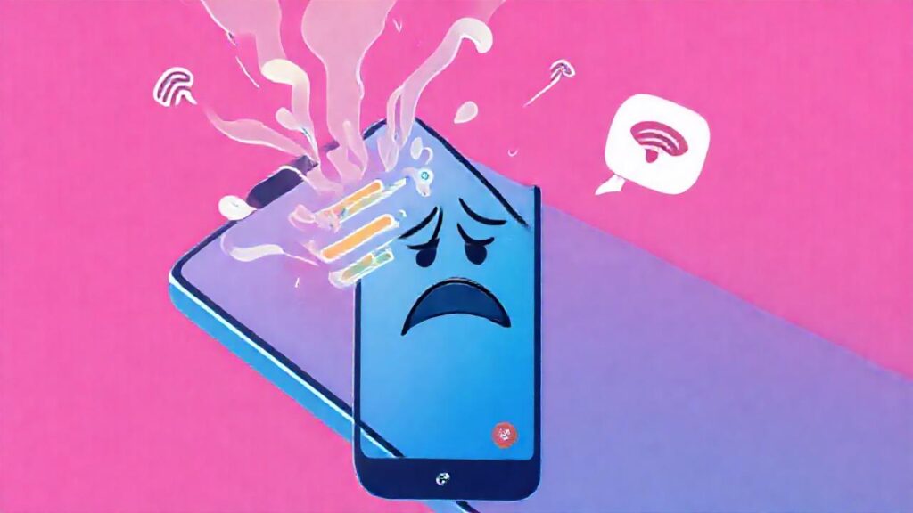 Un smartphone frustrado por poca conexión