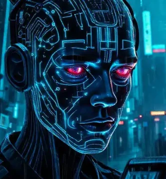Ciudad cyberpunk distópica