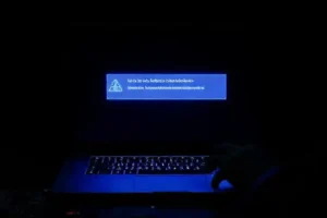 El portátil falló con un error azul