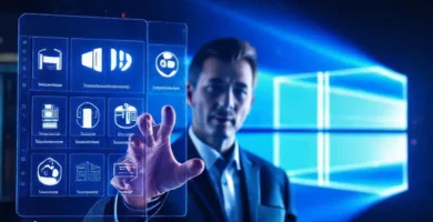 Interfaz futurista controla el mundo digital