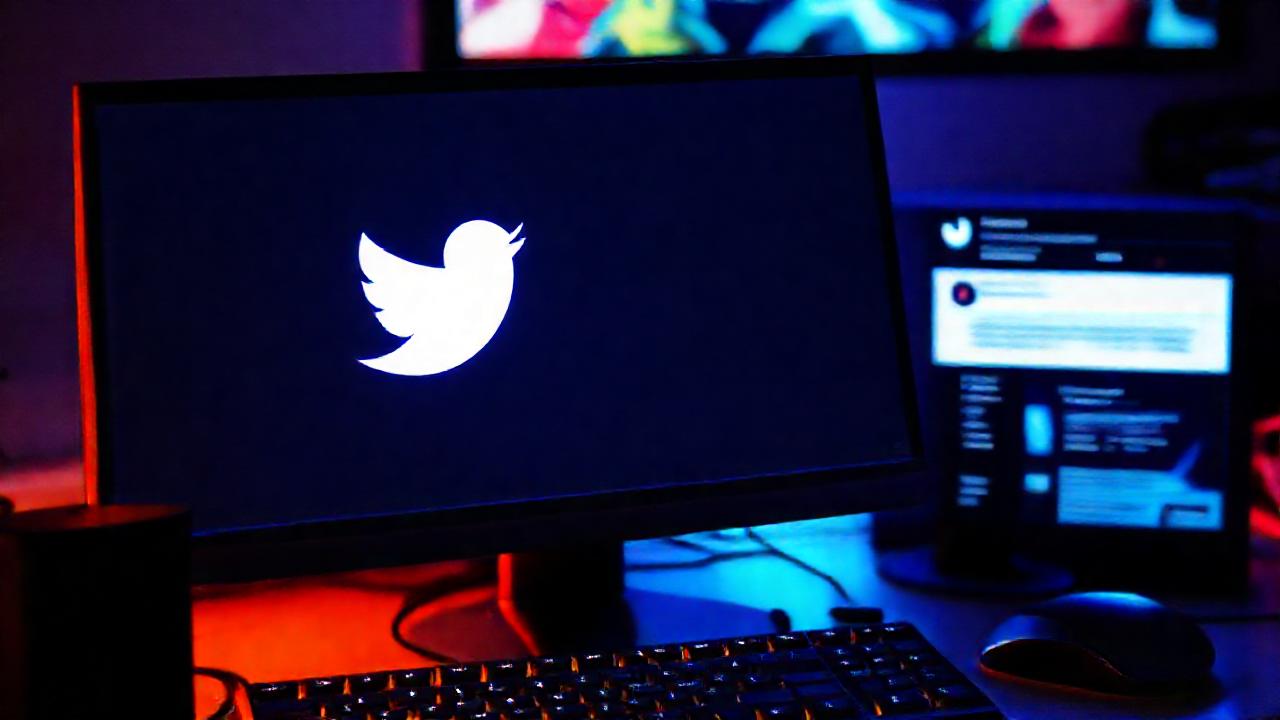 Ordenador digital, iconos modernos y vibrantes