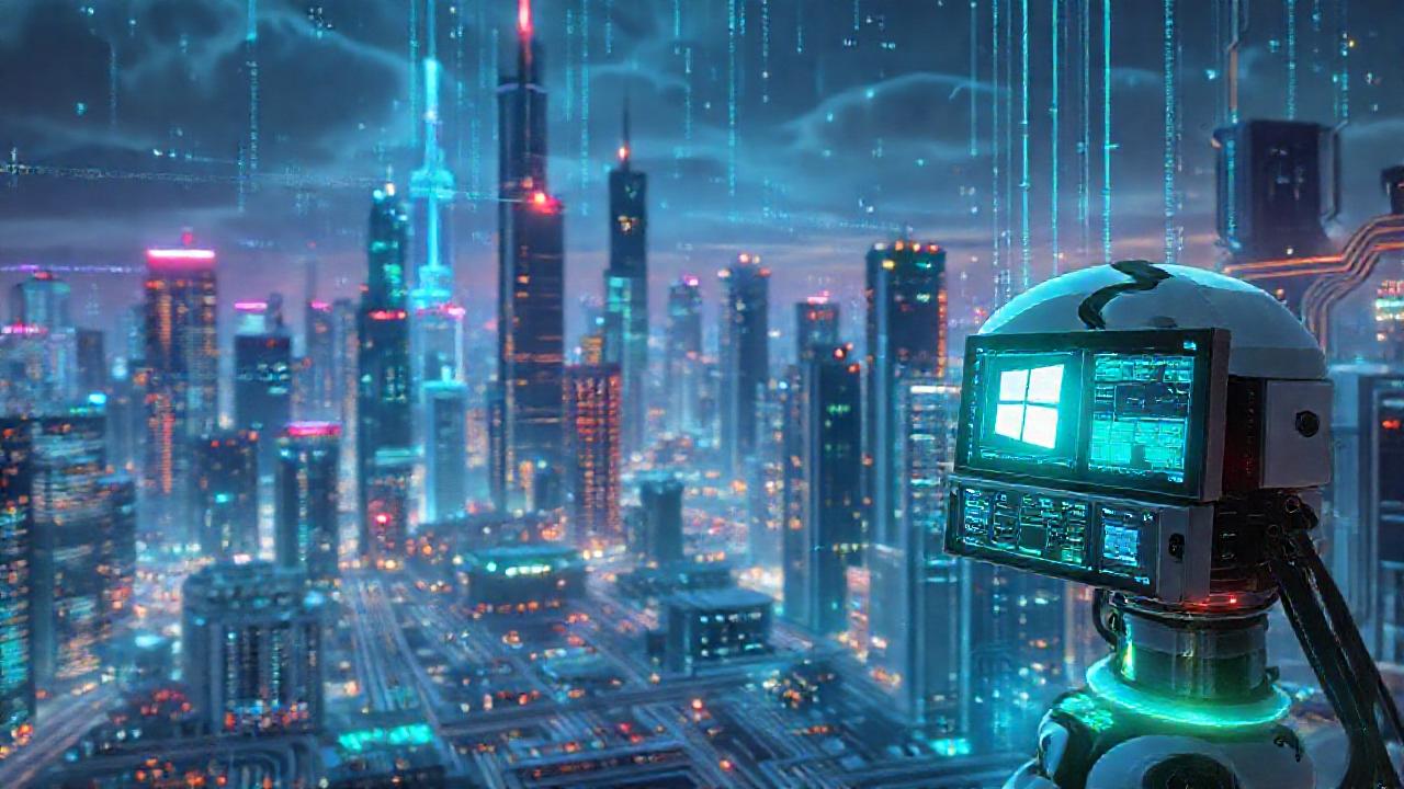 Ciudad futurista digital, elegante y vibrante
