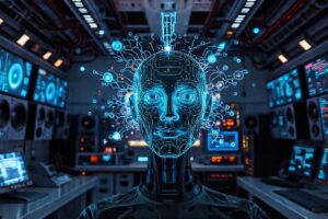 Un laboratorio futurista y tecnológicamente avanzado
