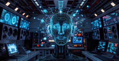 Un laboratorio futurista y tecnológicamente avanzado