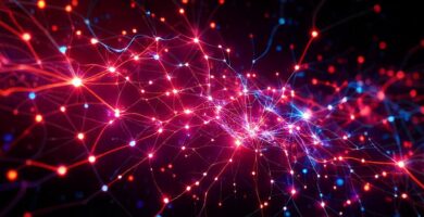 Red neuronal futurista visualiza datos complejos