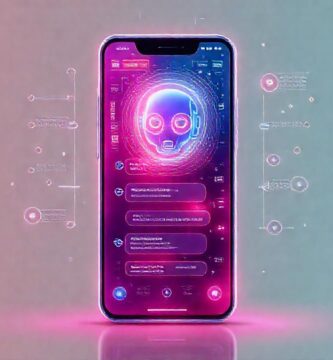 Smartphone futurista: interfaz digital