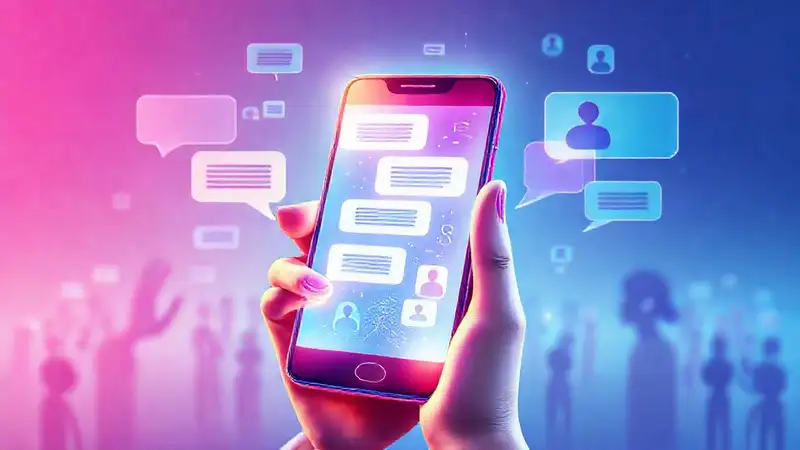 Un smartphone futurista conecta a usuarios diversos