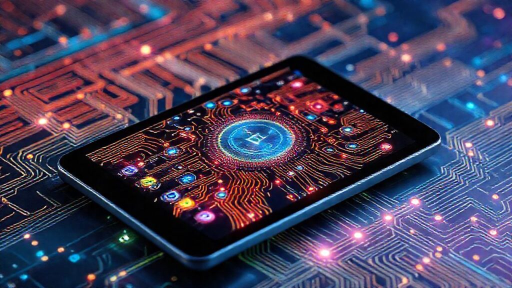 Una interfaz futurista digitalmente brillante emerge