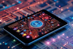 Una interfaz futurista digitalmente brillante emerge