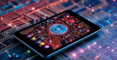 Una interfaz futurista digitalmente brillante emerge