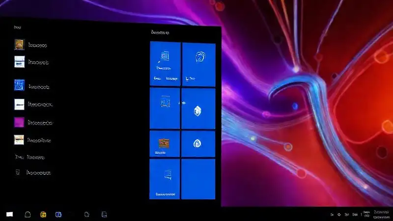 El menú de Windows es un diseño digital brillante
