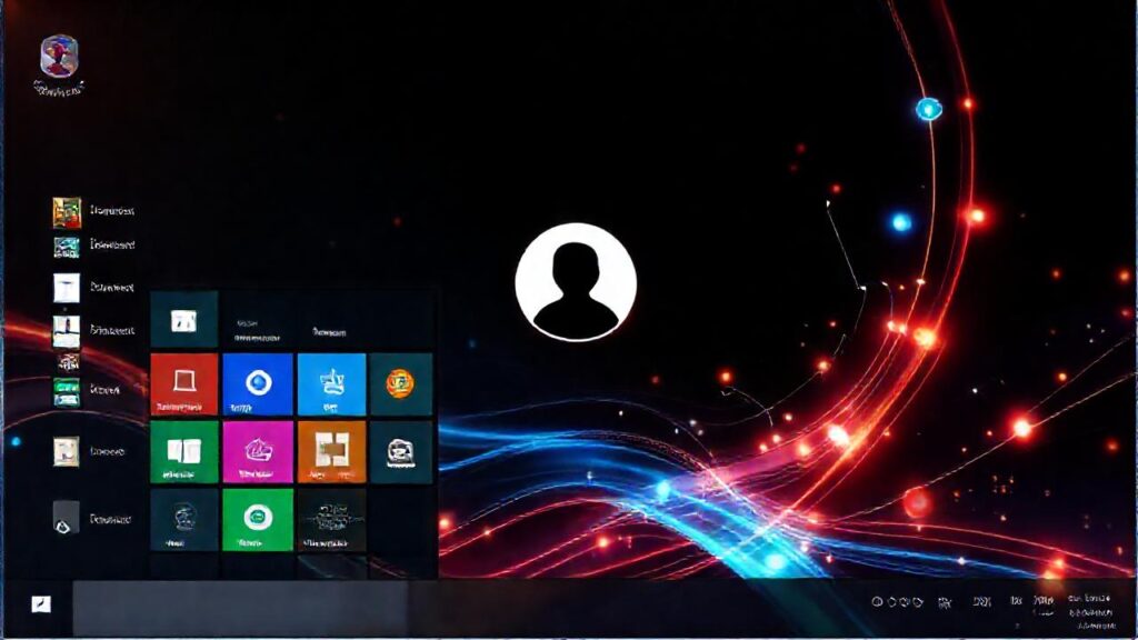 Interfaz de Windows: diseño digital vibrante