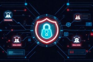 Interfaz de seguridad digital alerta de malware