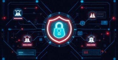 Interfaz de seguridad digital alerta de malware