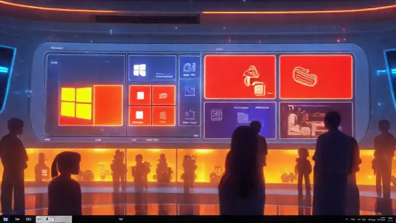 Tecnología futurista e informativa brilla intensamente