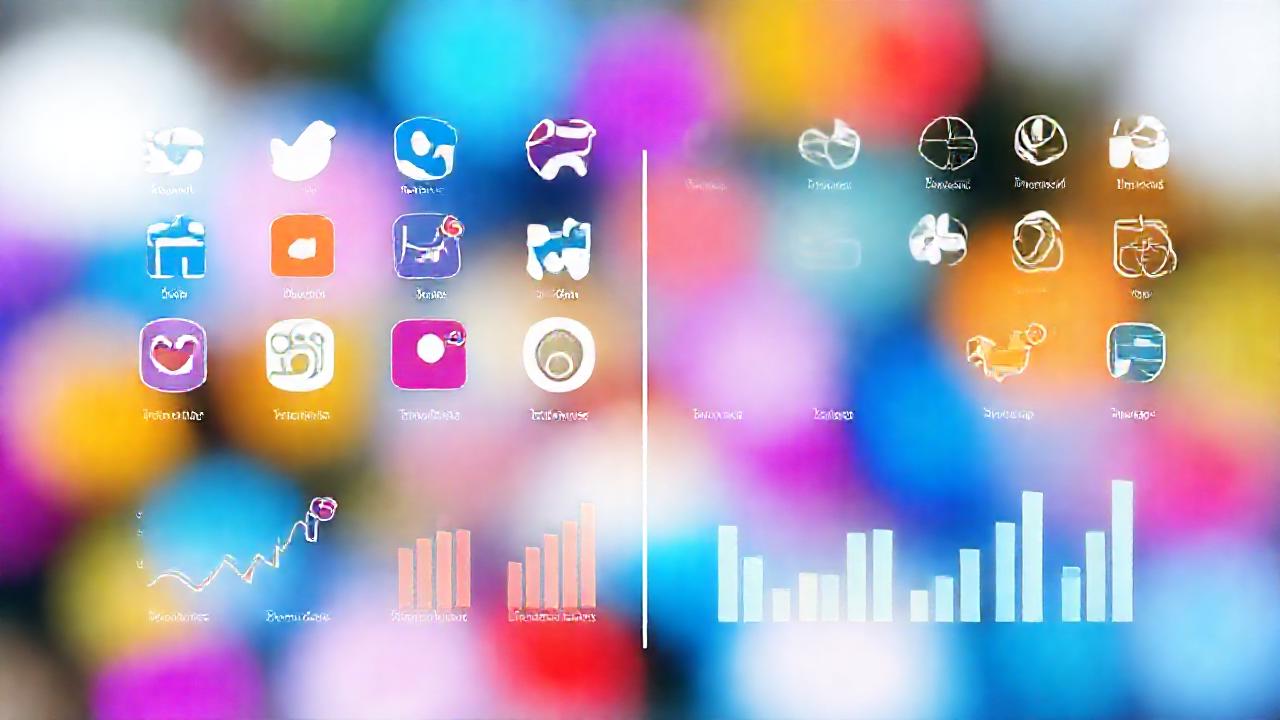Redes sociales modernas, visualmente atractivas y dinámicas