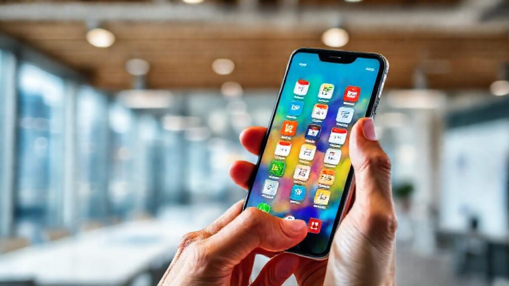 Un smartphone muestra una agenda vibrante
