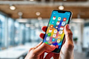 Un smartphone muestra una agenda vibrante