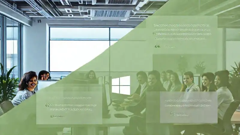 Oficina moderna: éxito, equipo diverso