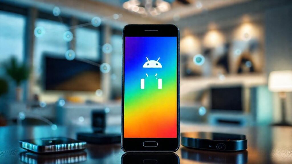 Un smartphone controla el hogar moderno