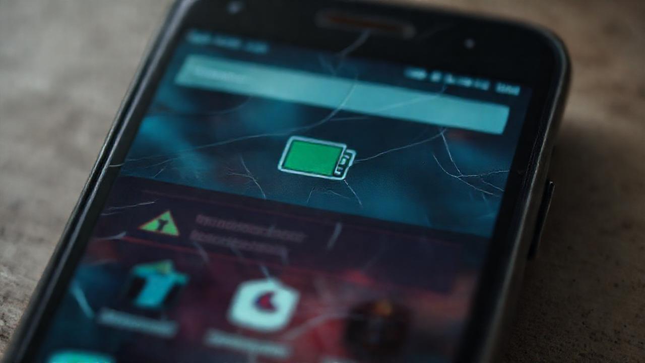 Un smartphone viejo muestra decadencia digital