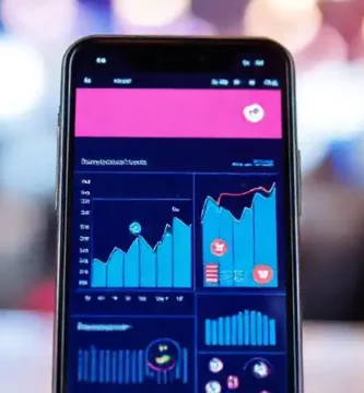 Pantalla digital muestra datos visuales vibrantes