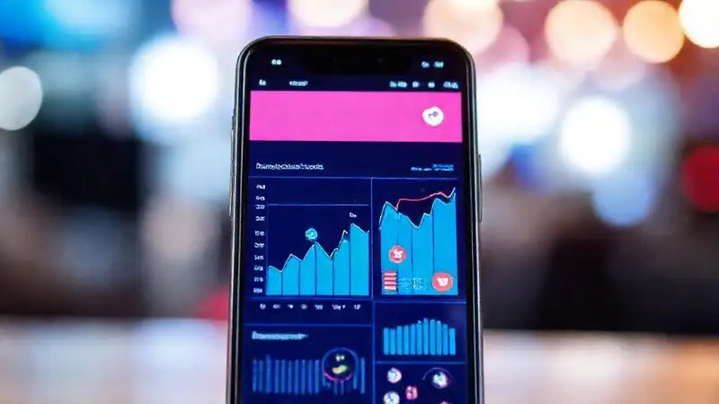 Pantalla digital muestra datos visuales vibrantes