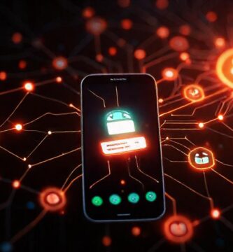 Red neuronal digital ilustra flujo de datos