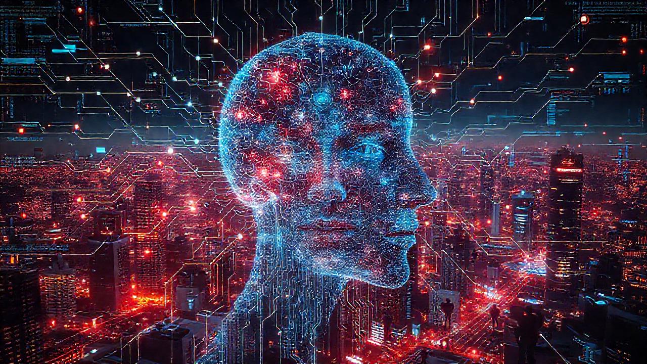 Red neuronal futurista analiza paisajes digitales