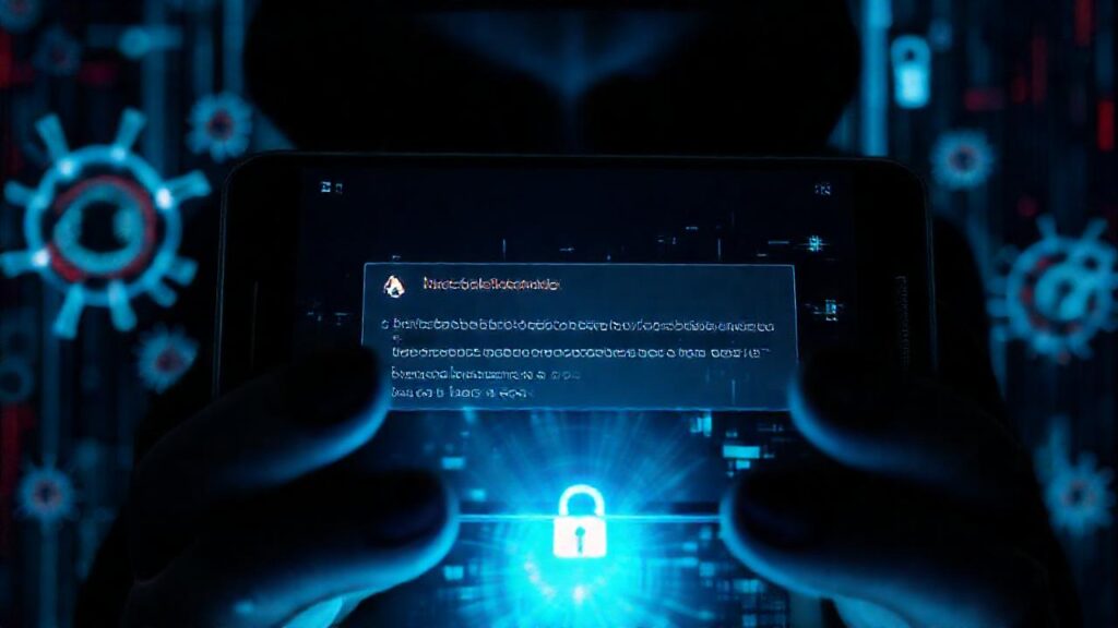 Un teléfono Android alerta de malware