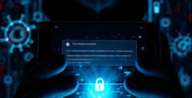 Un teléfono Android alerta de malware