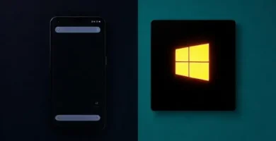 Android oscuro frente a Windows minimalista