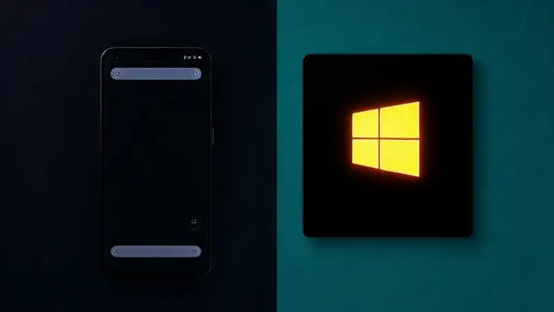 Android oscuro frente a Windows minimalista