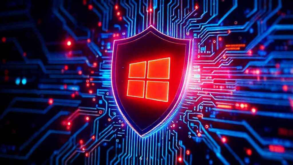 Protección digital futurista y alerta