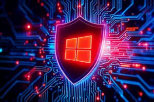 Protección digital futurista y alerta