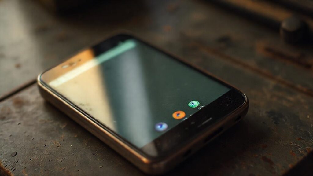 Un teléfono antiguo evoca nostalgia visual