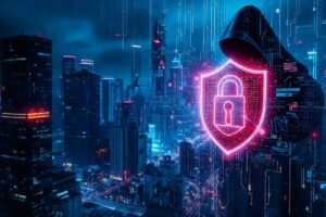 Ciudad futurista: hackers y seguridad digital