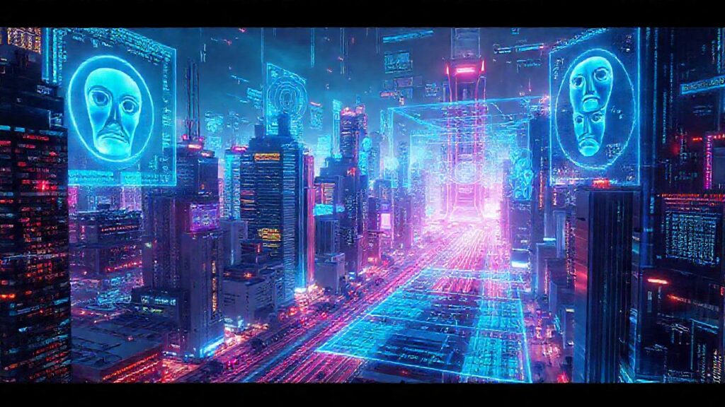 Ciudad futurista digital