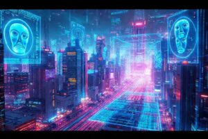 Ciudad futurista digital