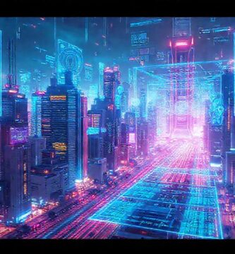 Ciudad futurista digital