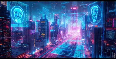 Ciudad futurista digital