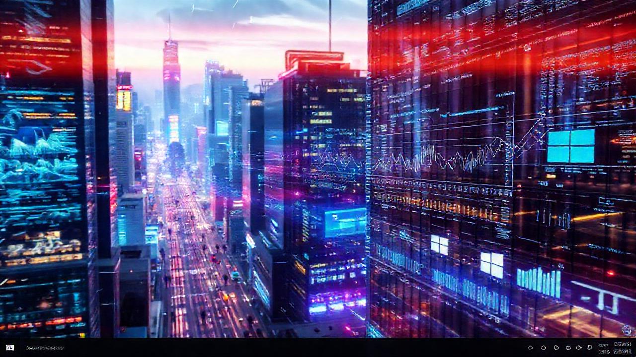 Una ciudad futurista digitalmente dinámica emerge