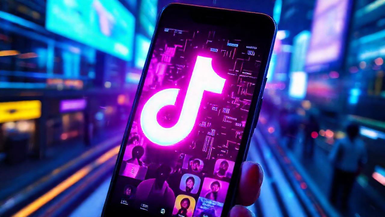 TikTok digitaliza una ciudad futurista vibrante