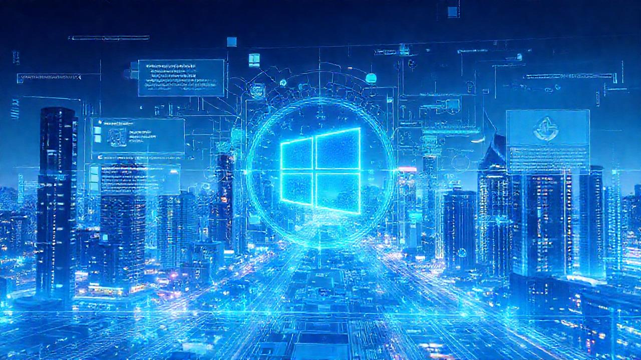 Ciudad futurista digital y serena alerta
