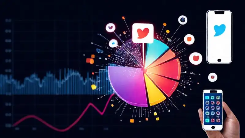 Gráficos digitales vibrantes analizan datos modernos